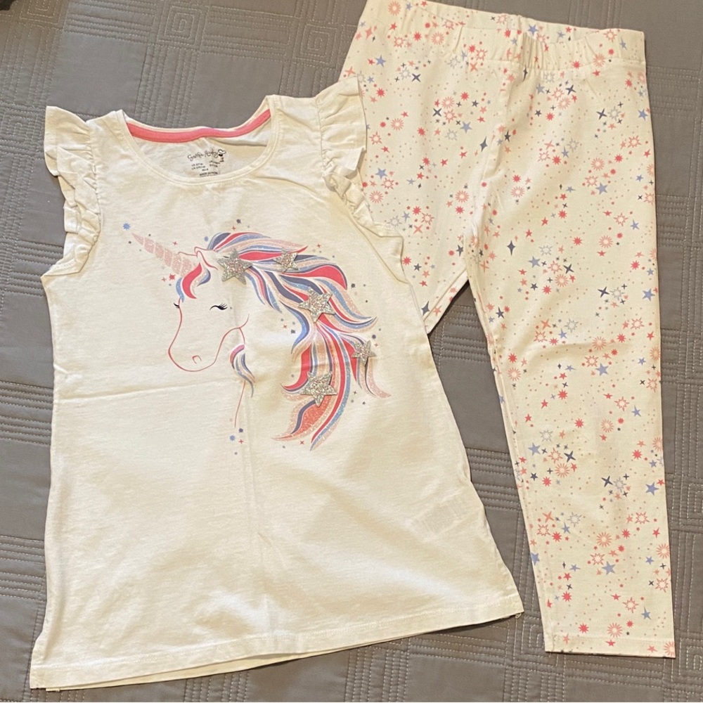 Cynthia Rowley Unicorn Print Kids Shirt and Legging Set